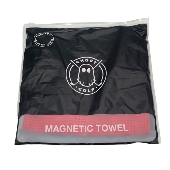 Ghost Golf Red Magnetic Golf Towel New Condition 18” x 18” - Picture 2 of 7